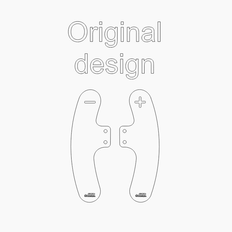 JDC Titanium Paddle Shifters for JQ Werks Steering Wheels - 9