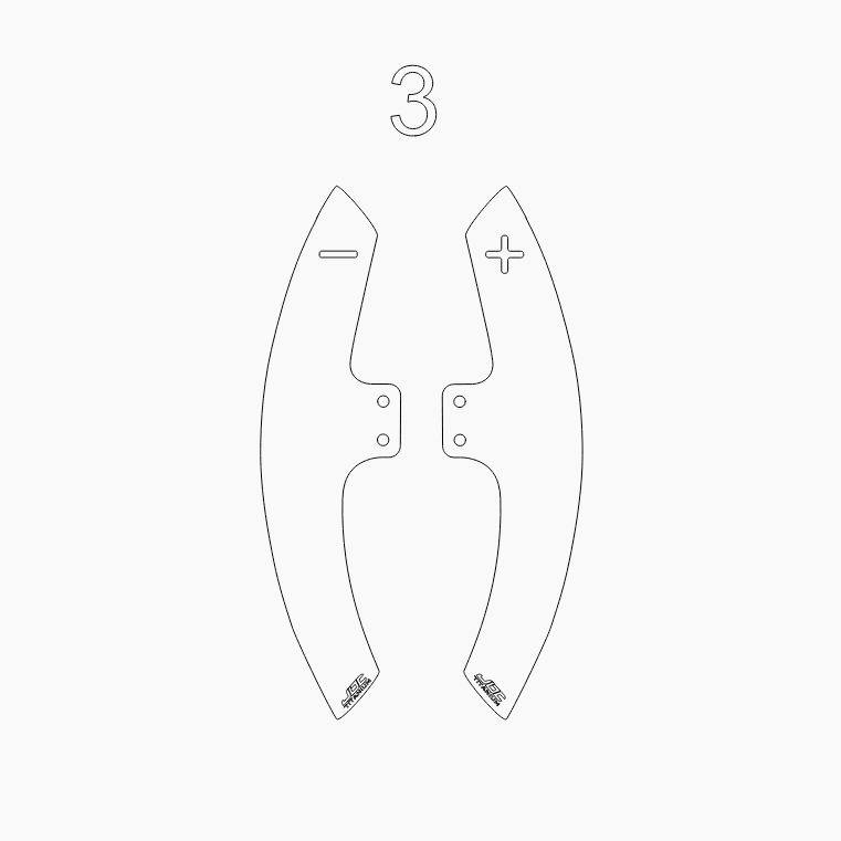 JDC Titanium Paddle Shifters for JQ Werks Steering Wheels - 12