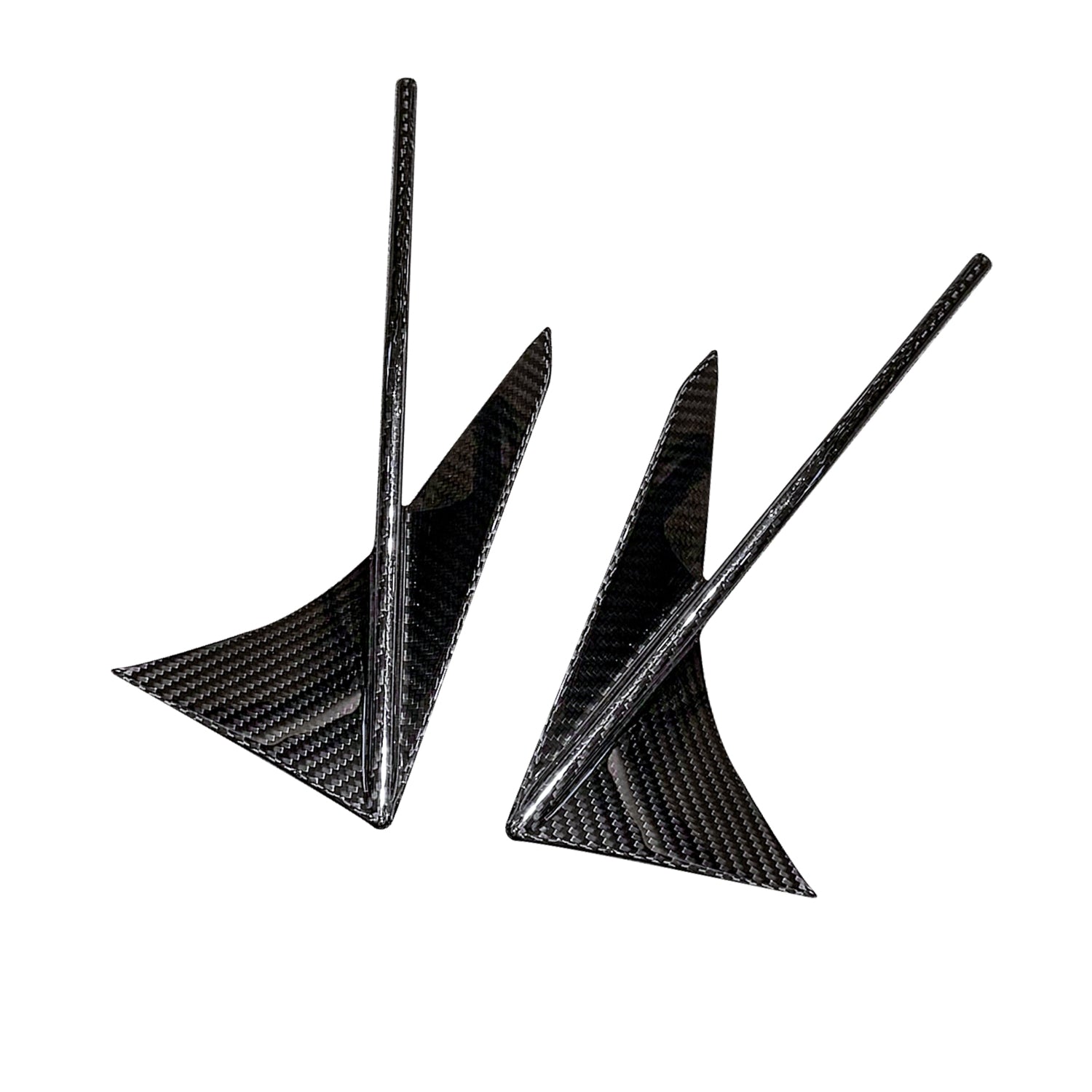 Two carbon fiber canards for 2020-2025 Toyota A90 Supra