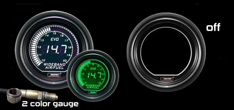 Prosport 2-1/16" EVO Wideband White/Green Digital Air Fuel Ratio kit-