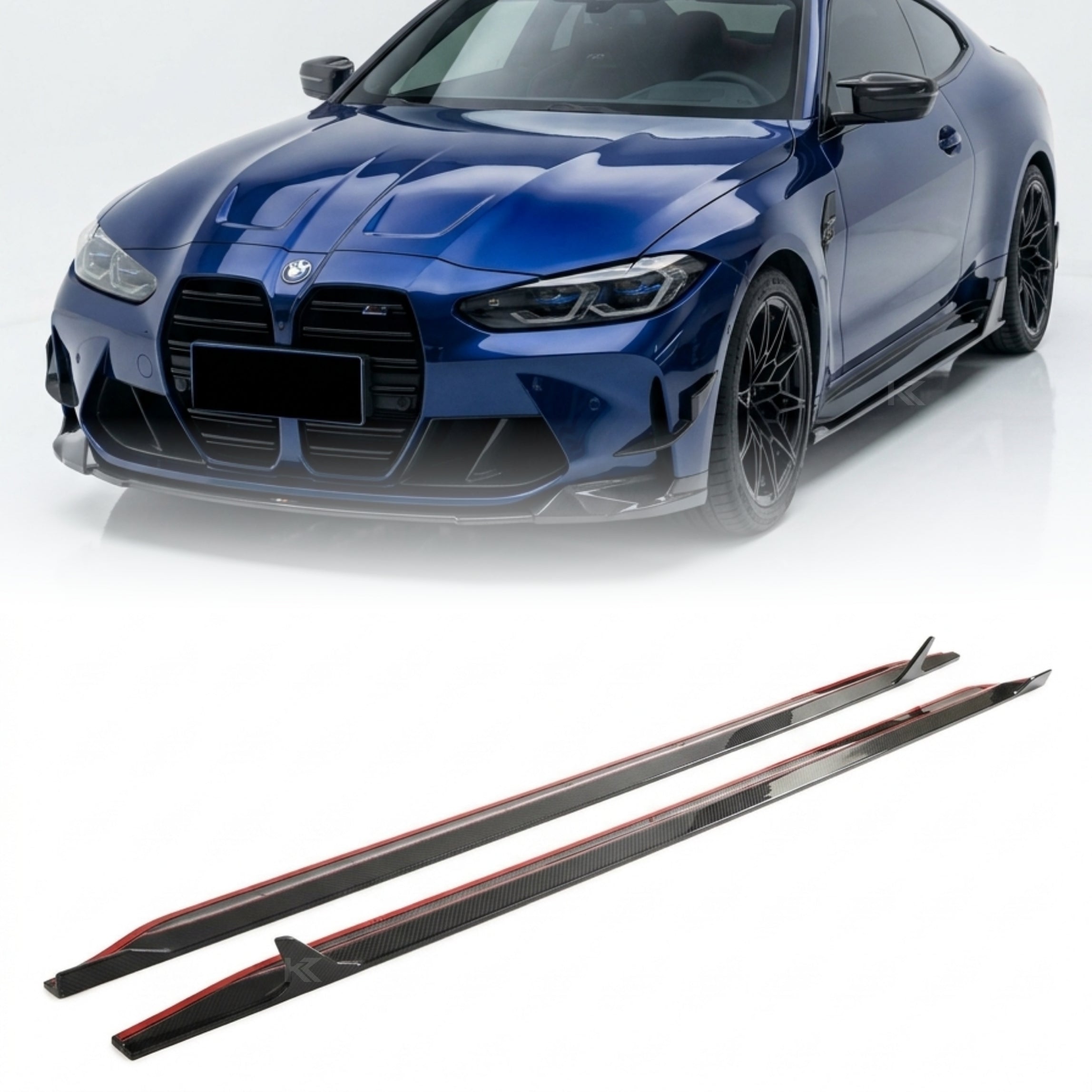 K2 Industries Dry Carbon Fiber Side Skirt Extensions – BMW G80 M3 & G82/G83 M4 (2021+)