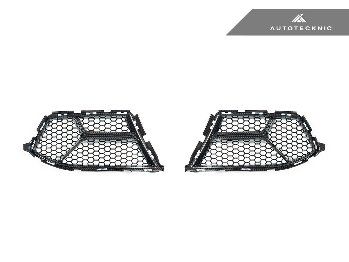 Juego de ventilación inferior para parachoques delantero Corsa de carbono seco AutoTecknic - G80 M3 | G82/ G83 M4