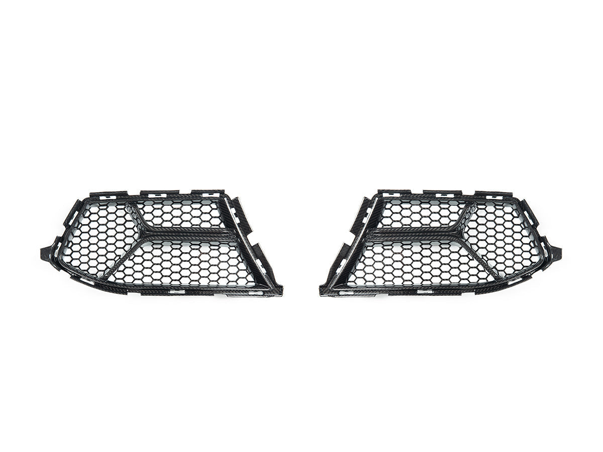 Juego de ventilación inferior para parachoques delantero Corsa de carbono seco AutoTecknic - G80 M3 | G82/ G83 M4