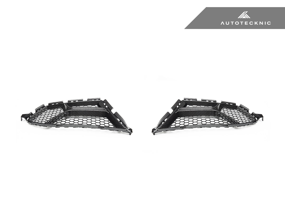 Juego de ventilación inferior para parachoques delantero Corsa de carbono seco AutoTecknic - G80 M3 | G82/ G83 M4