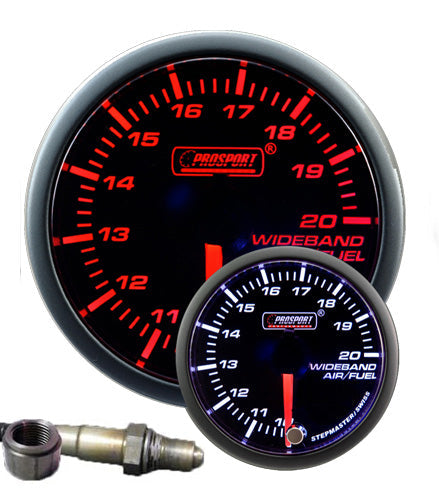 Kit de relación aire-combustible de banda ancha premium Prosport de 2-1/16" - Ámbar/Blanco