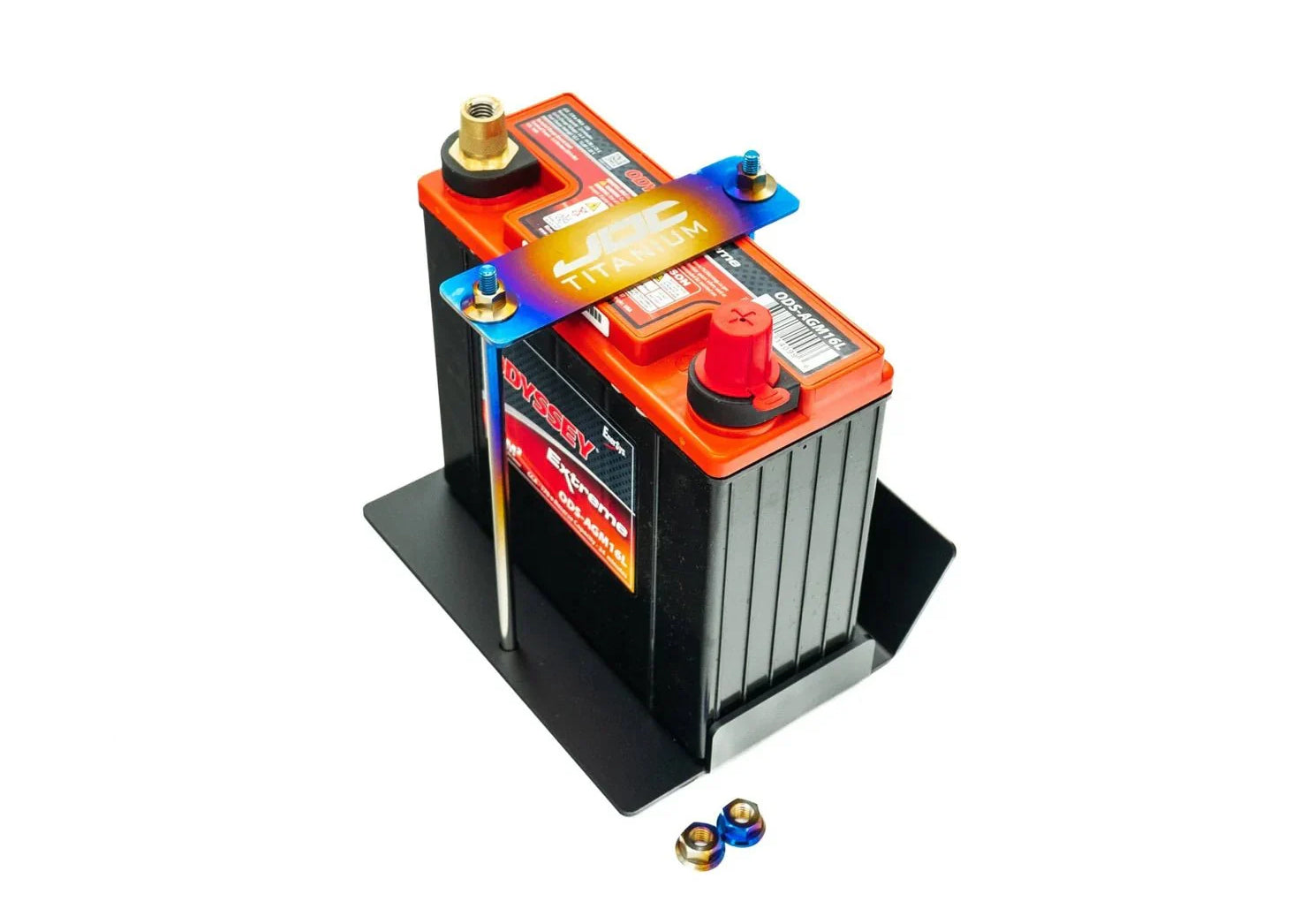 Car battery on a white background
