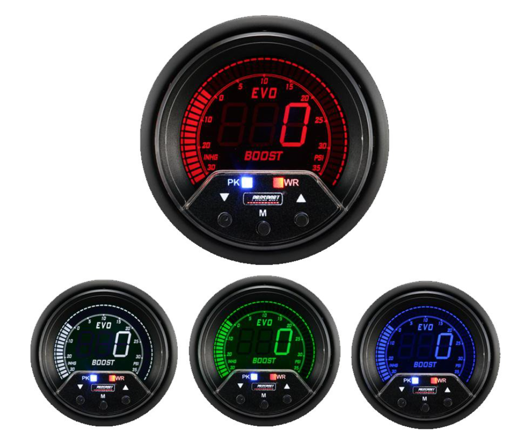 Medidor de impulso eléctrico Prosport Premium Evo de 2-3/8"
