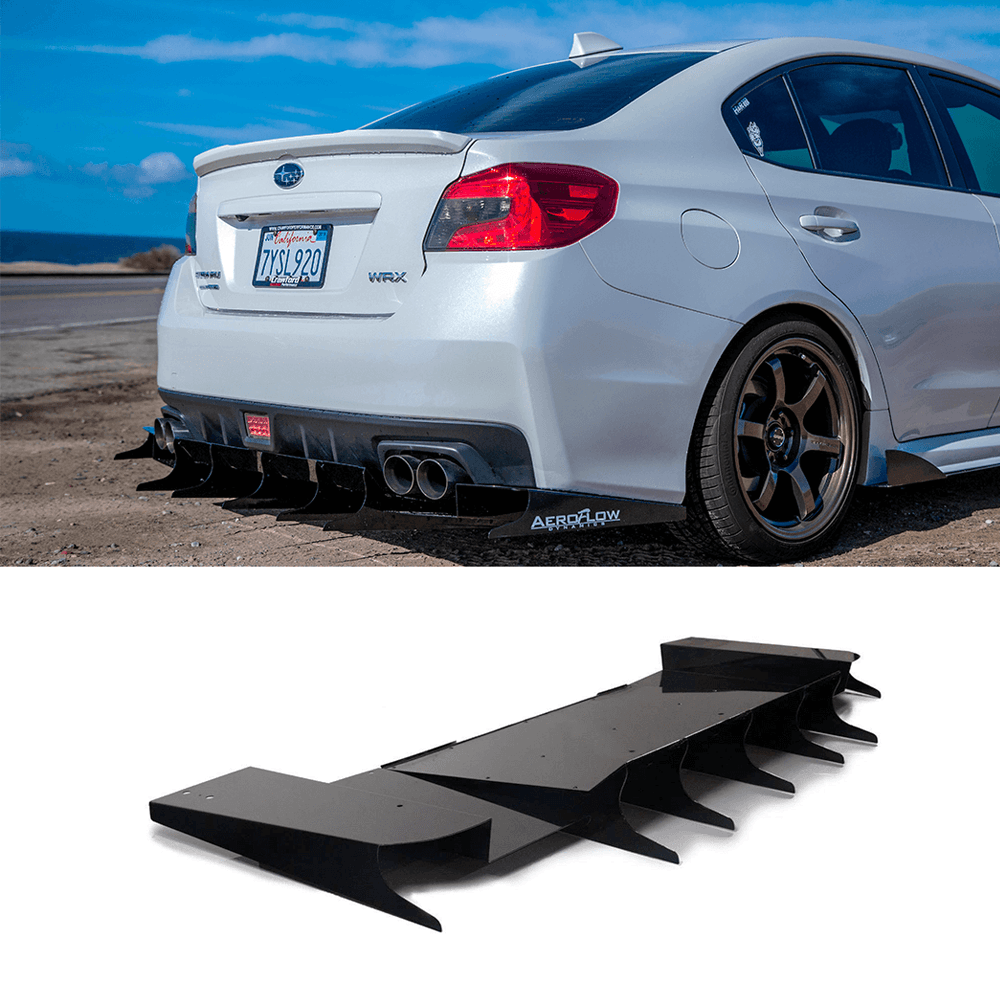 Aeroflow Dynamics Rear Diffuser V5 ( Aggressive) (2015-2021 Subaru WRX/STI) - 1