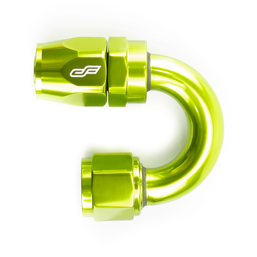 ColorFittings -06 AN 180 Degree Female Aluminum Hose End Fitting