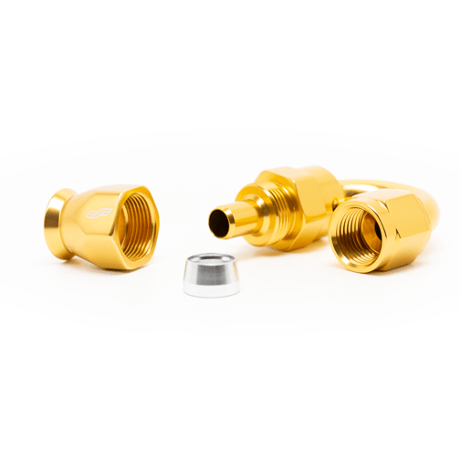 ColorFittings -06 AN 180 Degree Female Aluminum Hose End (PTFE)