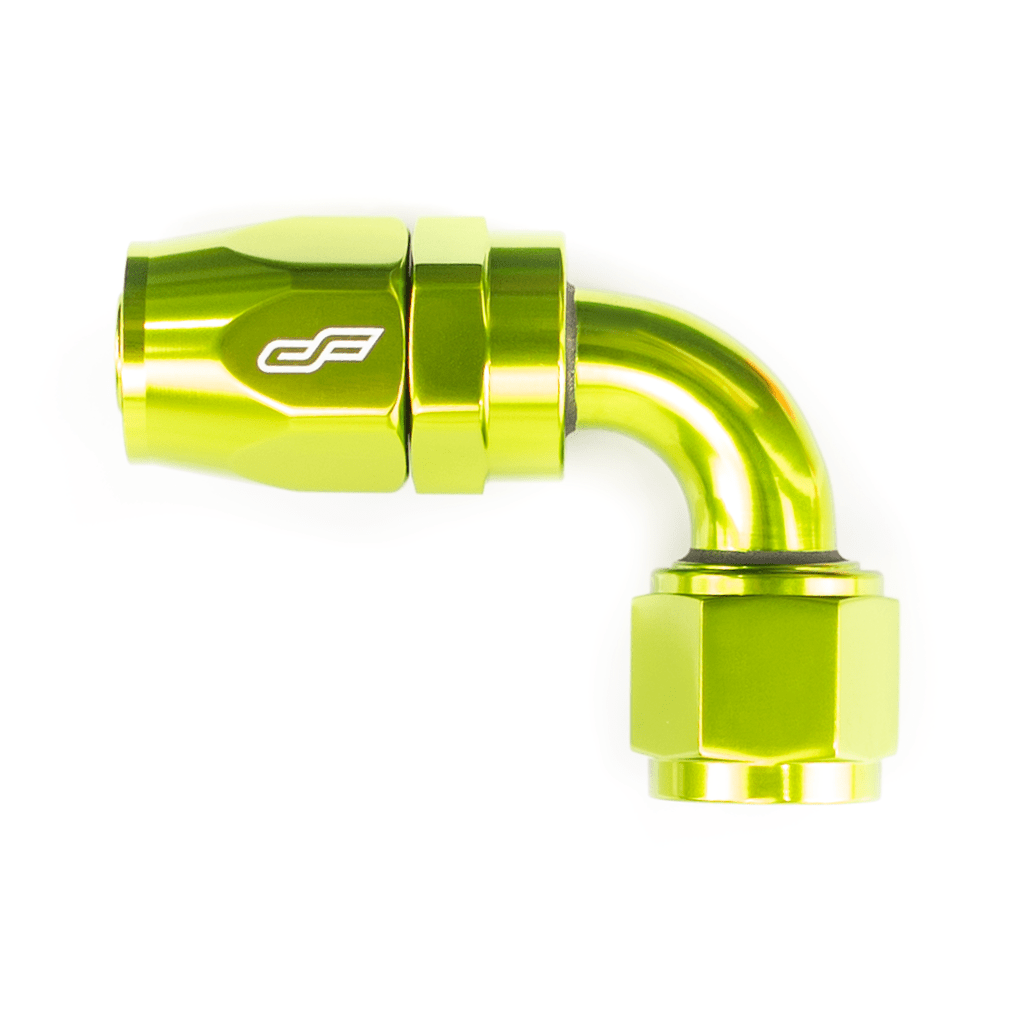 ColorFittings -06 AN 90 Degree Female Aluminum Hose End Fitting