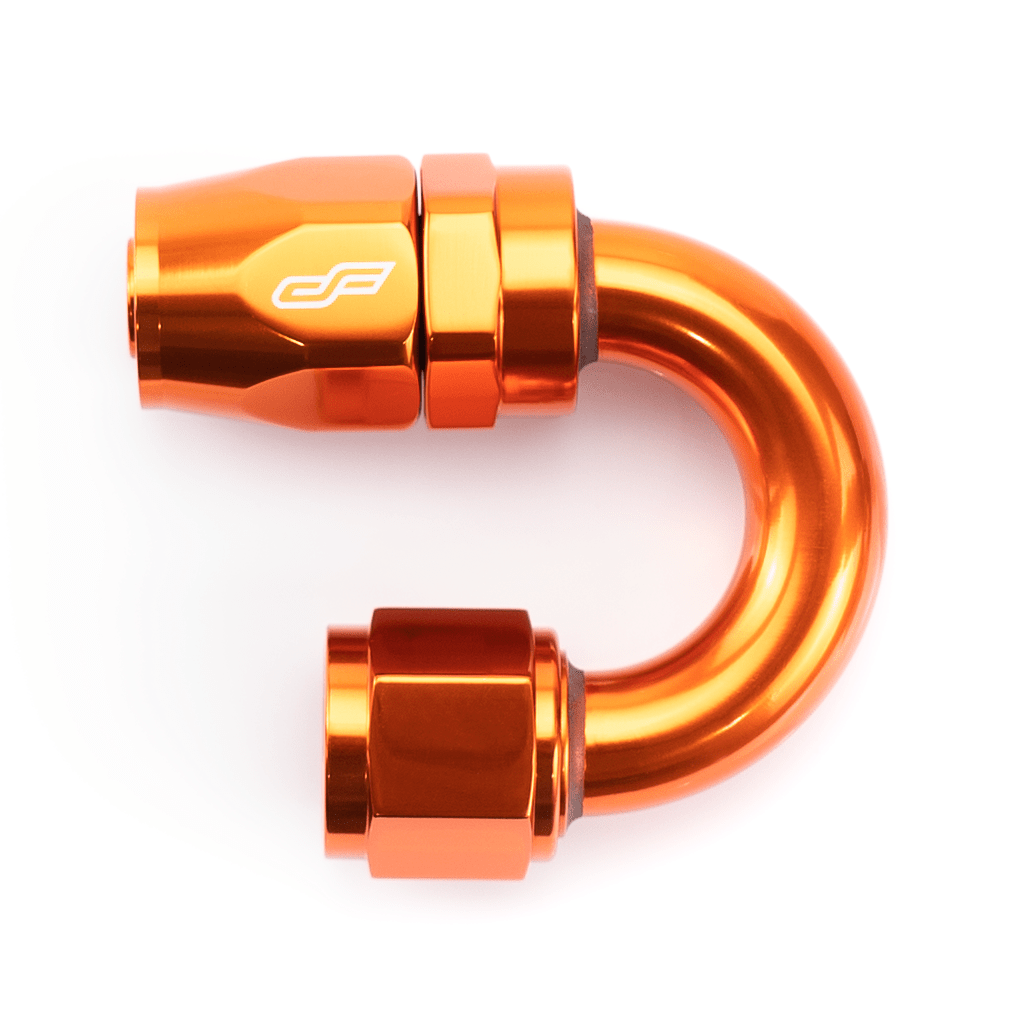 ColorFittings -08 AN 180 Degree Female Aluminum Hose End Fitting