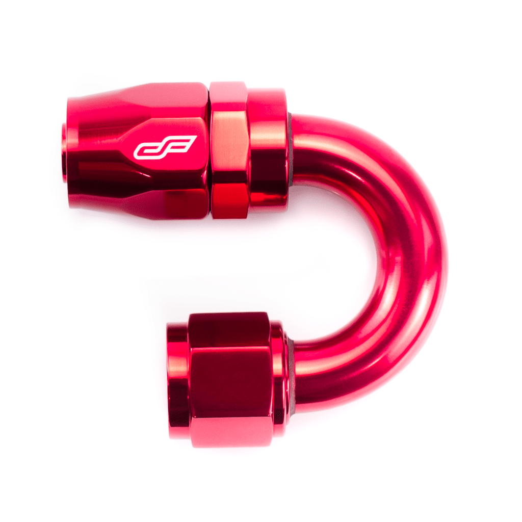 ColorFittings -08 AN 180 Degree Female Aluminum Hose End Fitting