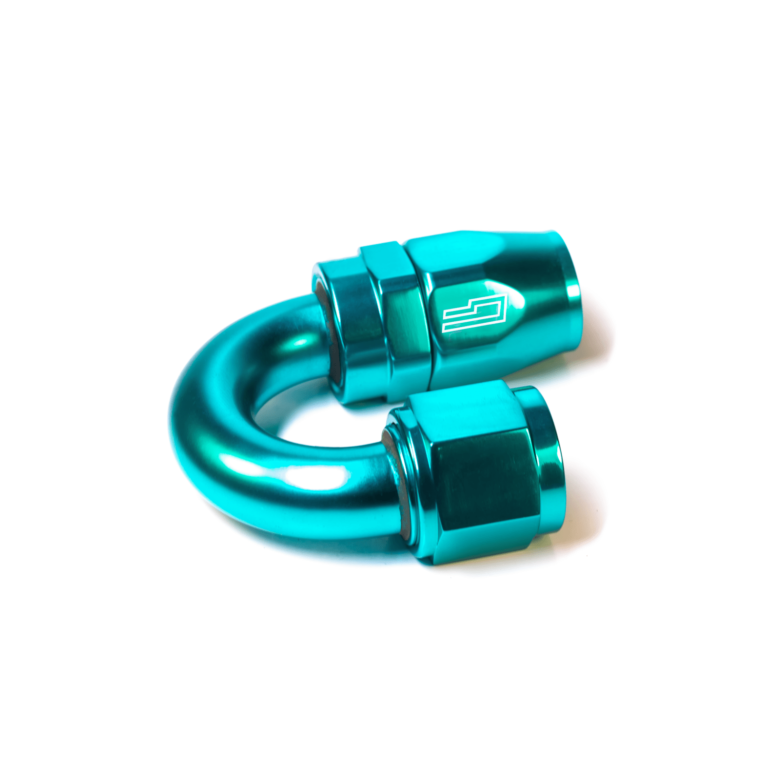 ColorFittings -08 AN 180 Degree Female Aluminum Hose End (PTFE)