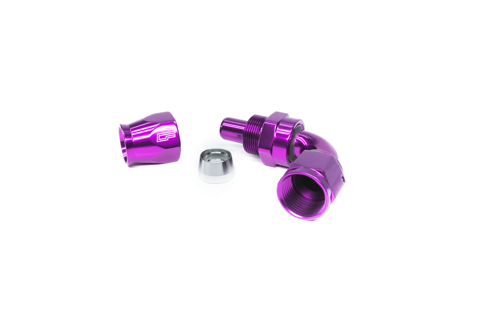 ColorFittings -10 AN 90 Degree Female Aluminum Hose End (PTFE)