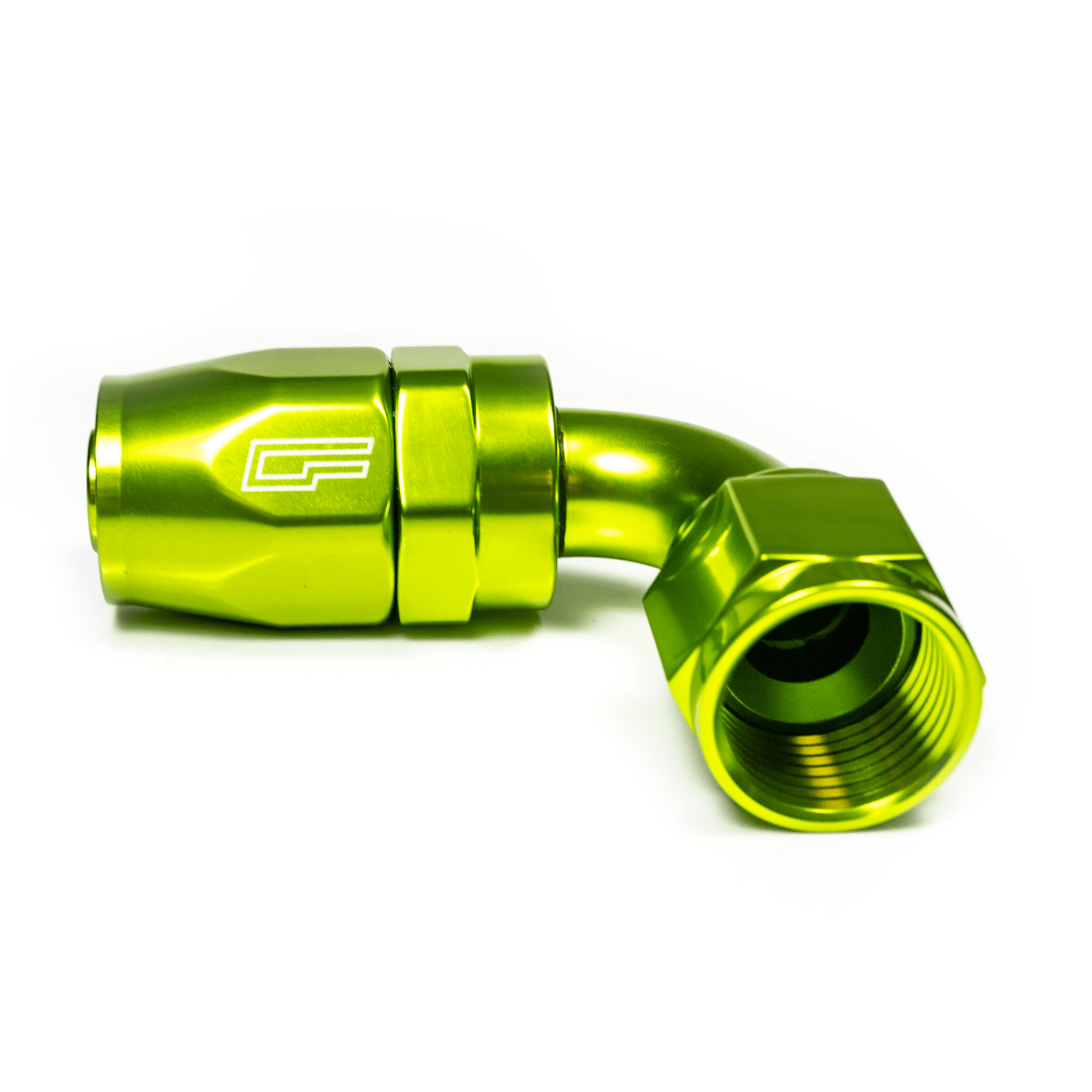 ColorFittings -10 AN 90 Degree Female Aluminum Hose End (PTFE)