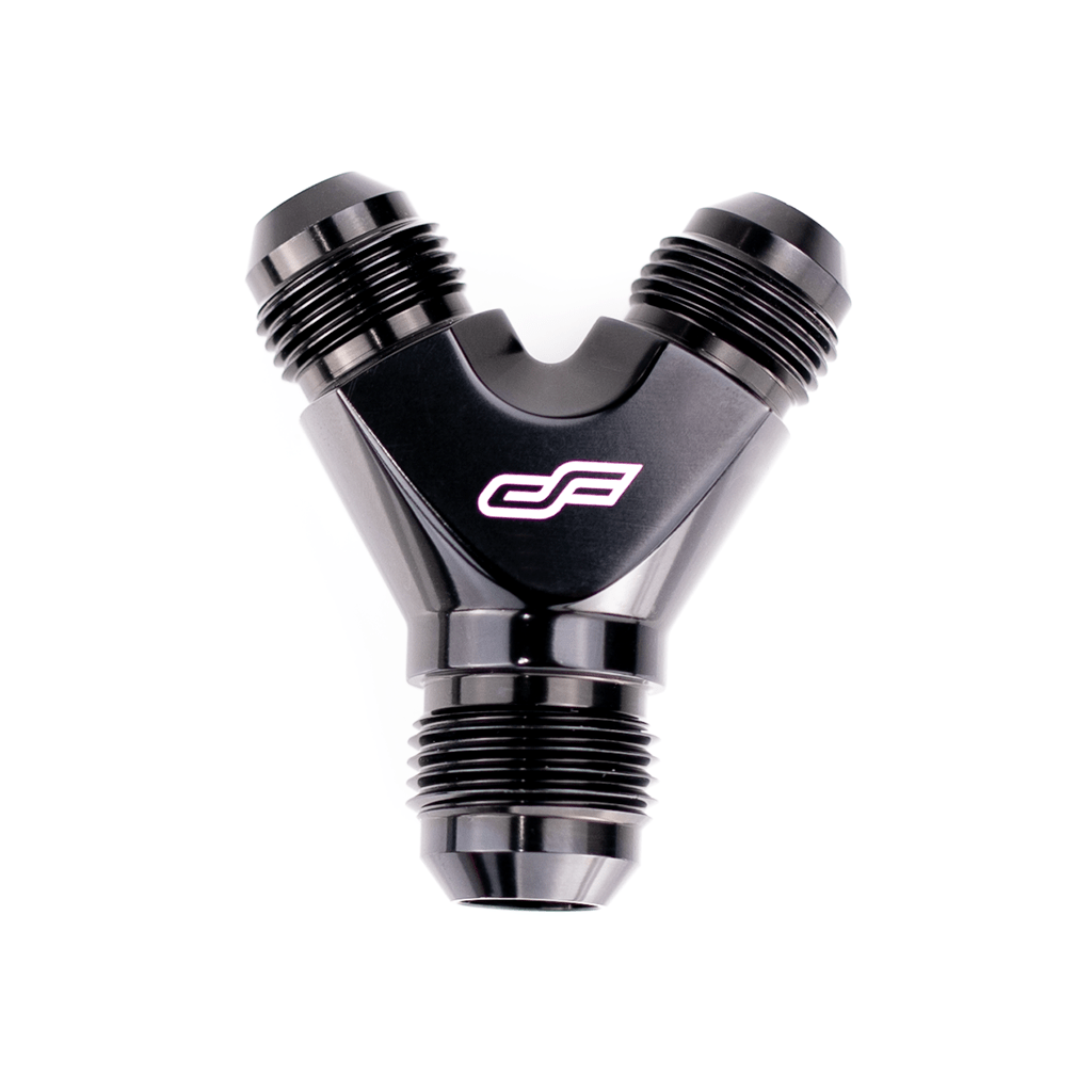 ColorFittings -10 AN Fitting Y Block to -08 AN Reducer - 1