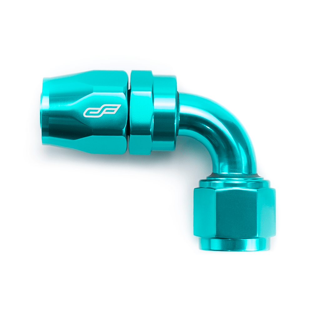 ColorFittings -20 AN 90 Degree Female Aluminum Hose End Fitting