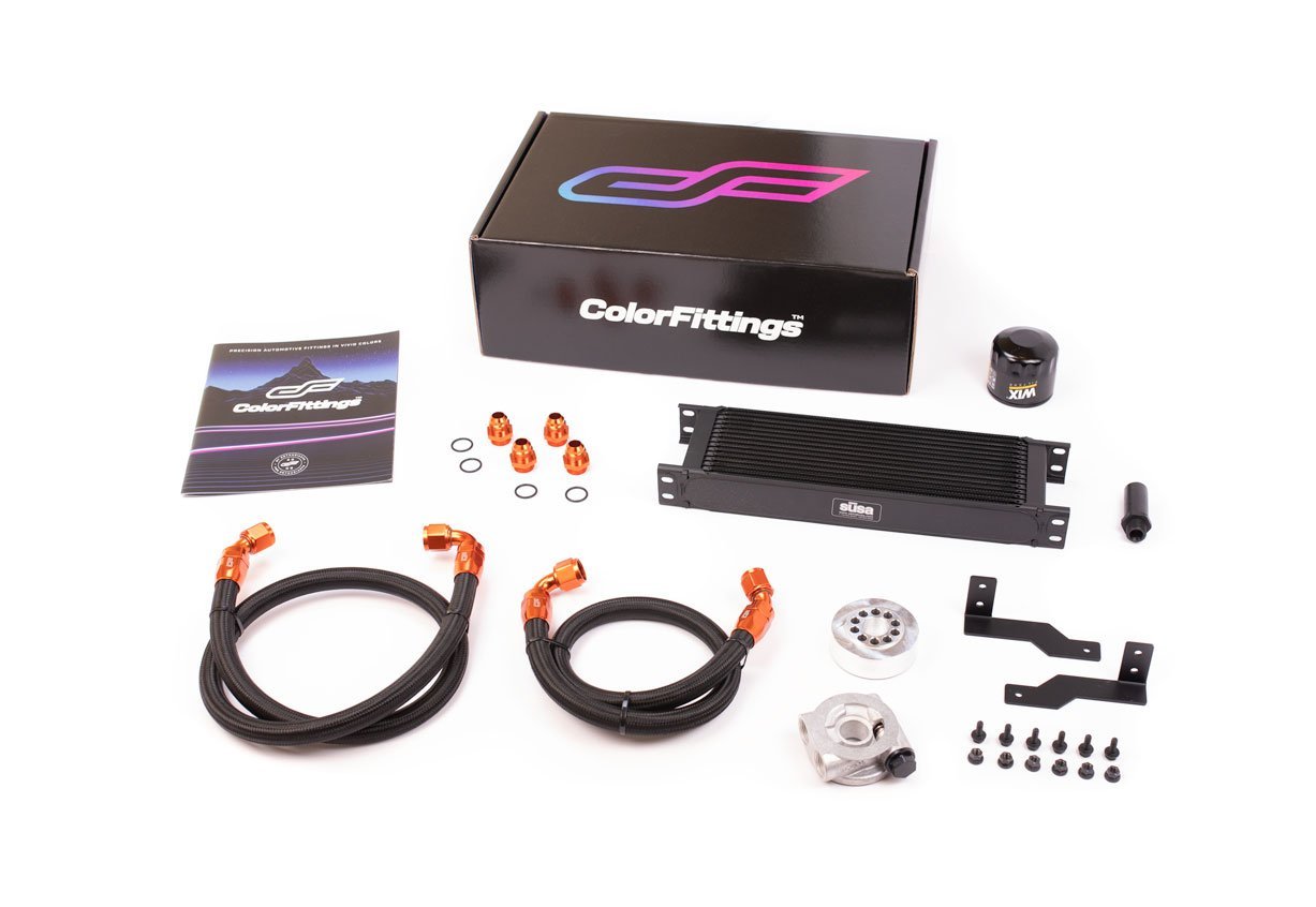 ColorFittings 2012-2020 Subaru BRZ, Scion FRS, Toyota 86 Arctic Series Oil Cooler Kit