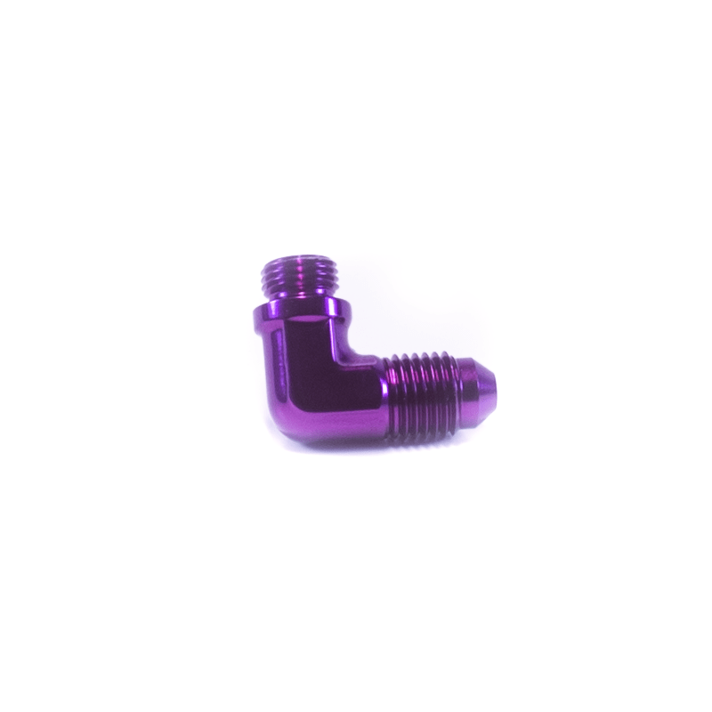 ColorFittings TiAL/Wastegate/BOV 'shorty' to 3AN Flare Fitting 90 degree