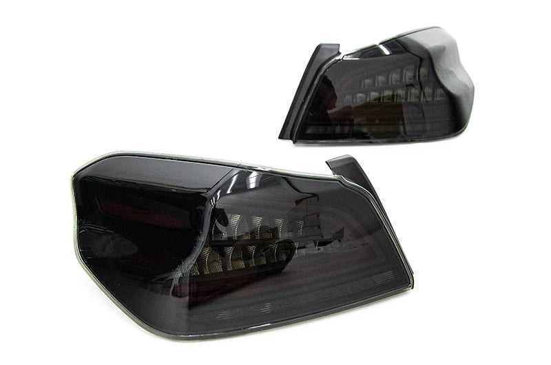 Luces traseras CR con especificaciones OLM (lente ahumada, base negra) - Subaru WRX y STI 2015-2021