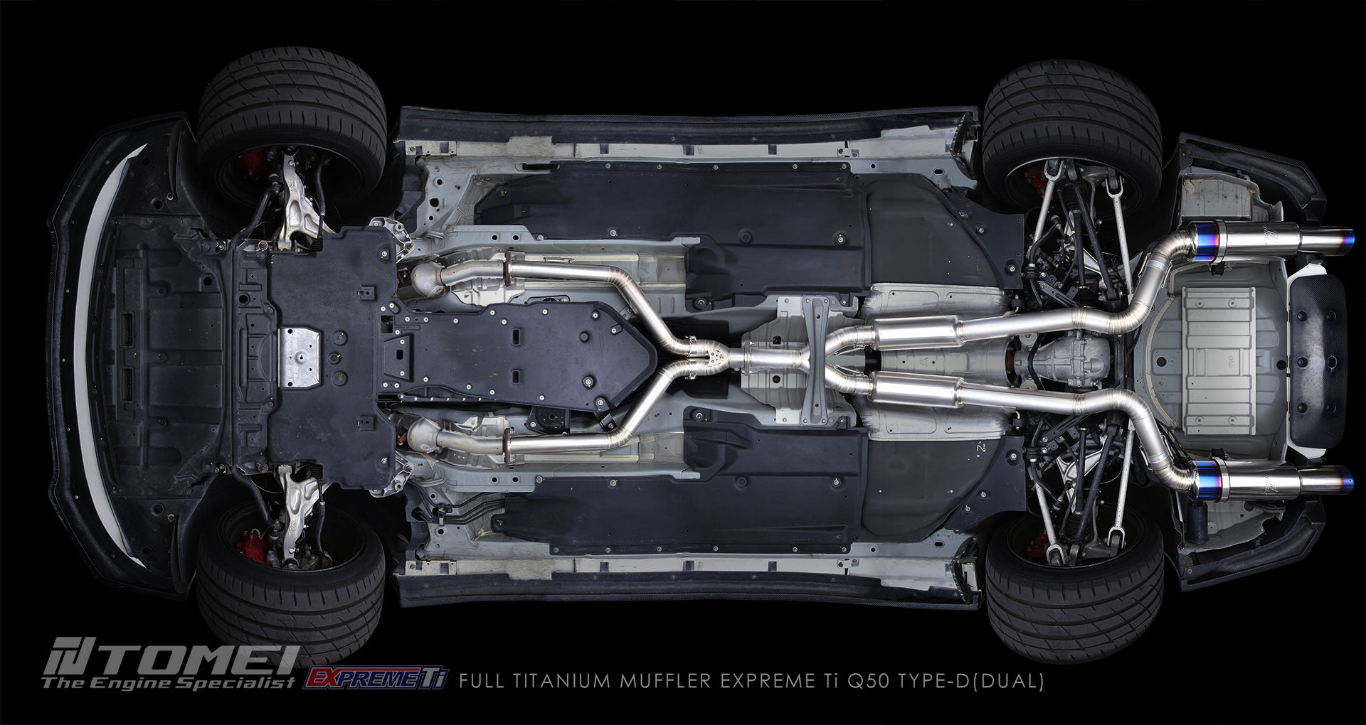 Tomei Titanium Dual Cat-Back Exhaust | 2014-2024 Infiniti Q50 (TB6090-NS21E)