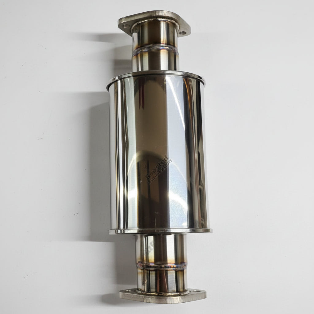 Boosted Fabrication Resonated Race Pipe (Ultra Quiet Style) (Evo 8/9) - 1