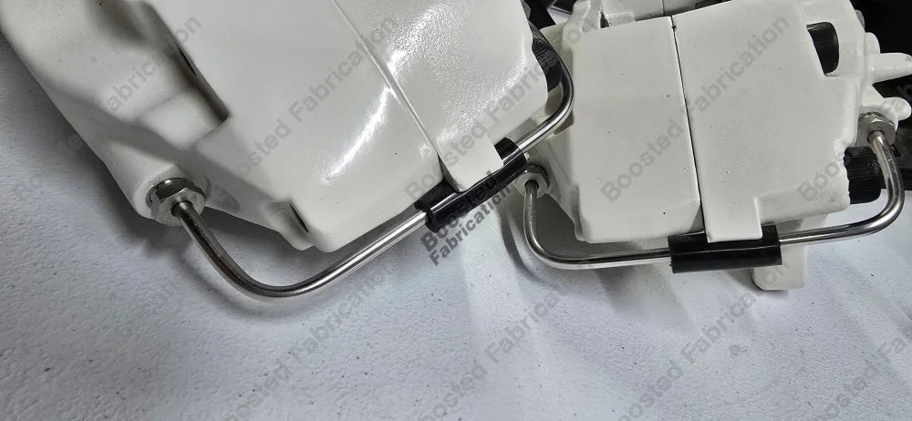 Boosted Fabrication Stainless Caliper Cross Over Brake Lines For Brembo Calipers (Evo 8/9)