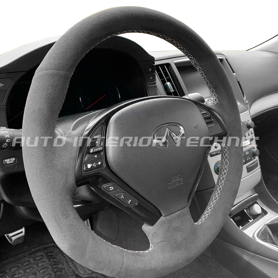 Auto Interior Technic Steering Wheel Wrap (2008-2015 Infiniti G37)