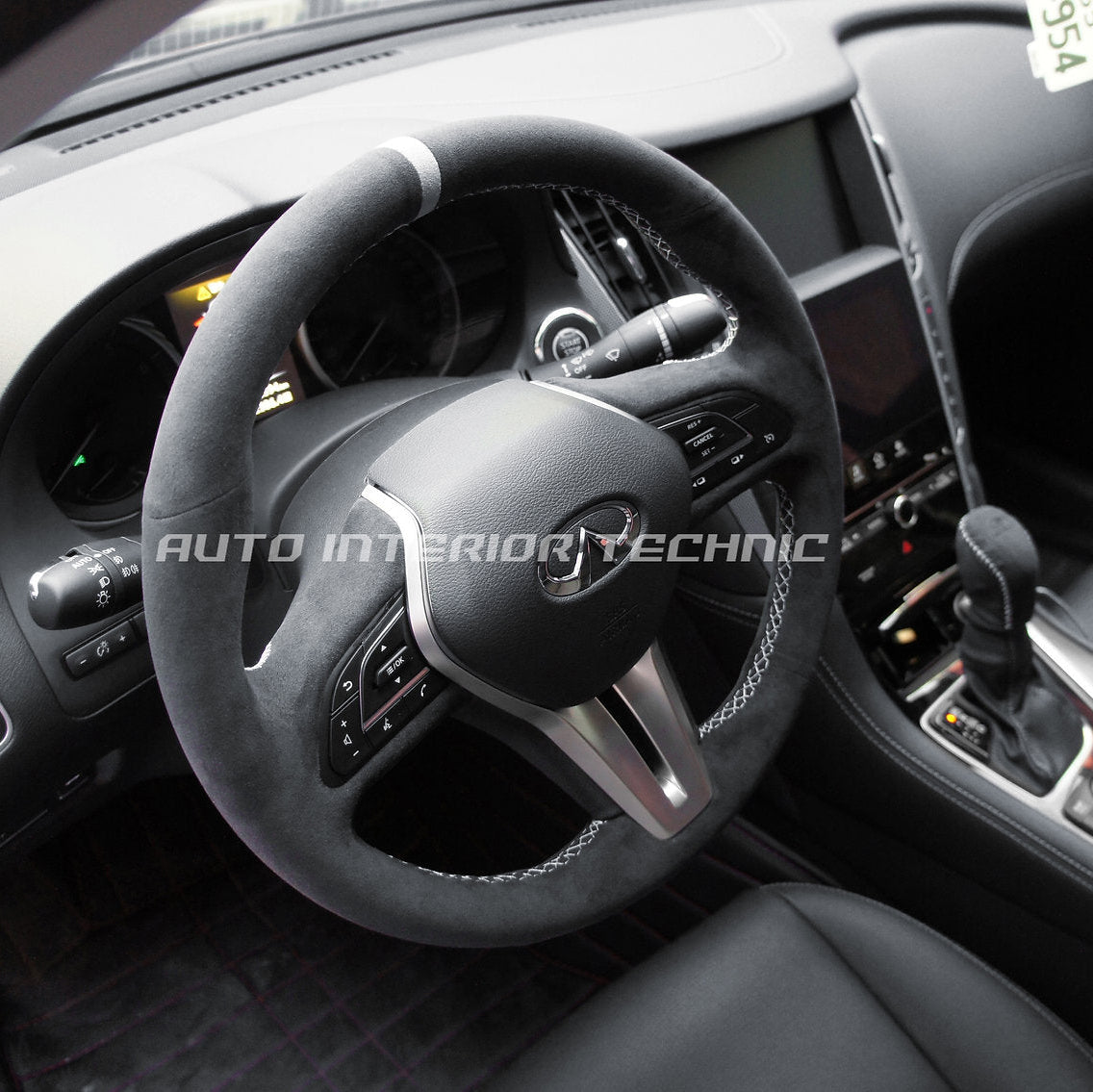 Auto Interior Technic Steering Wheel Wrap (2017-2022 Infiniti Q60)