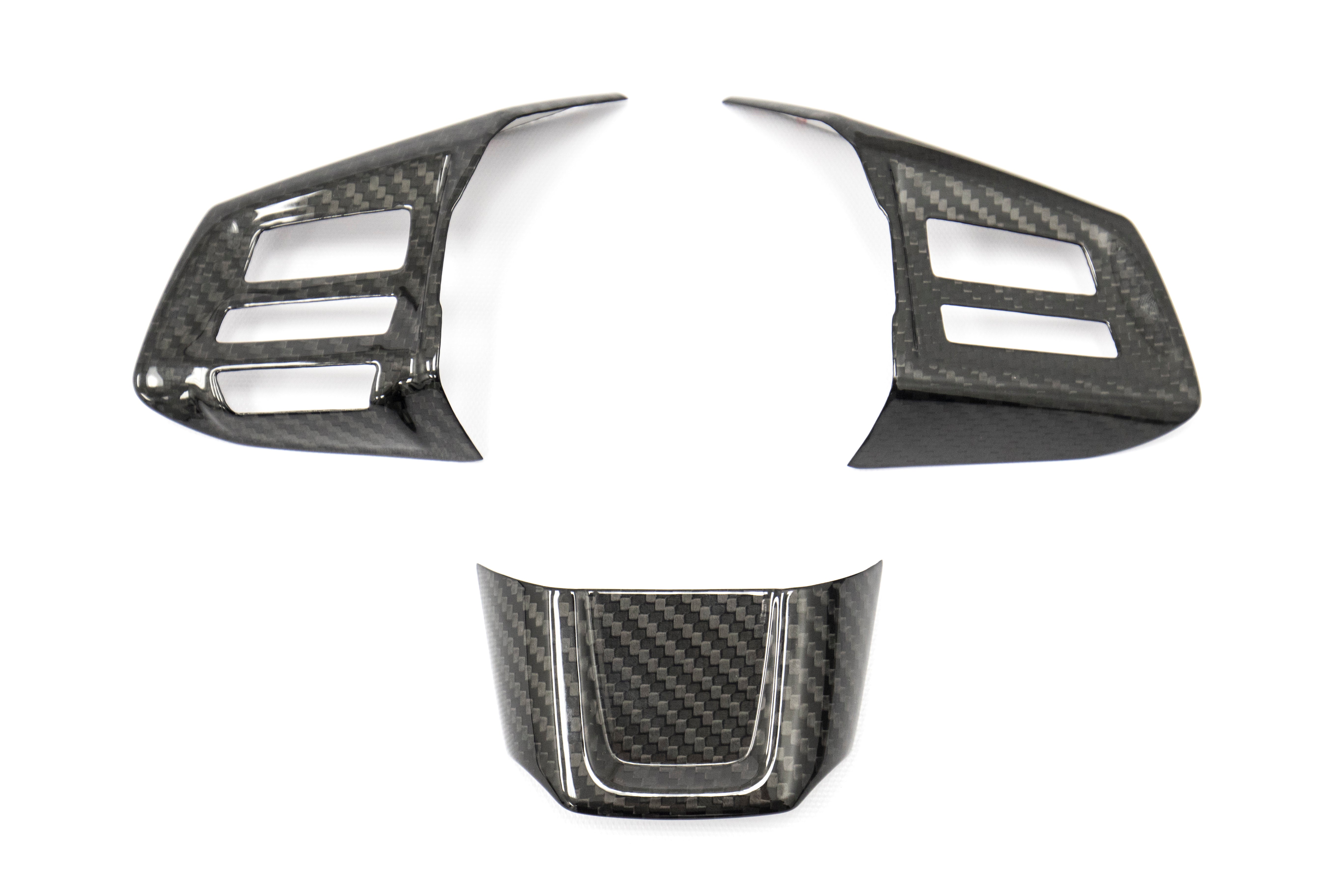 OLM Carbon Fiber Steering Wheel Covers - 2015 Subaru WRX / 2015 STI (MT)