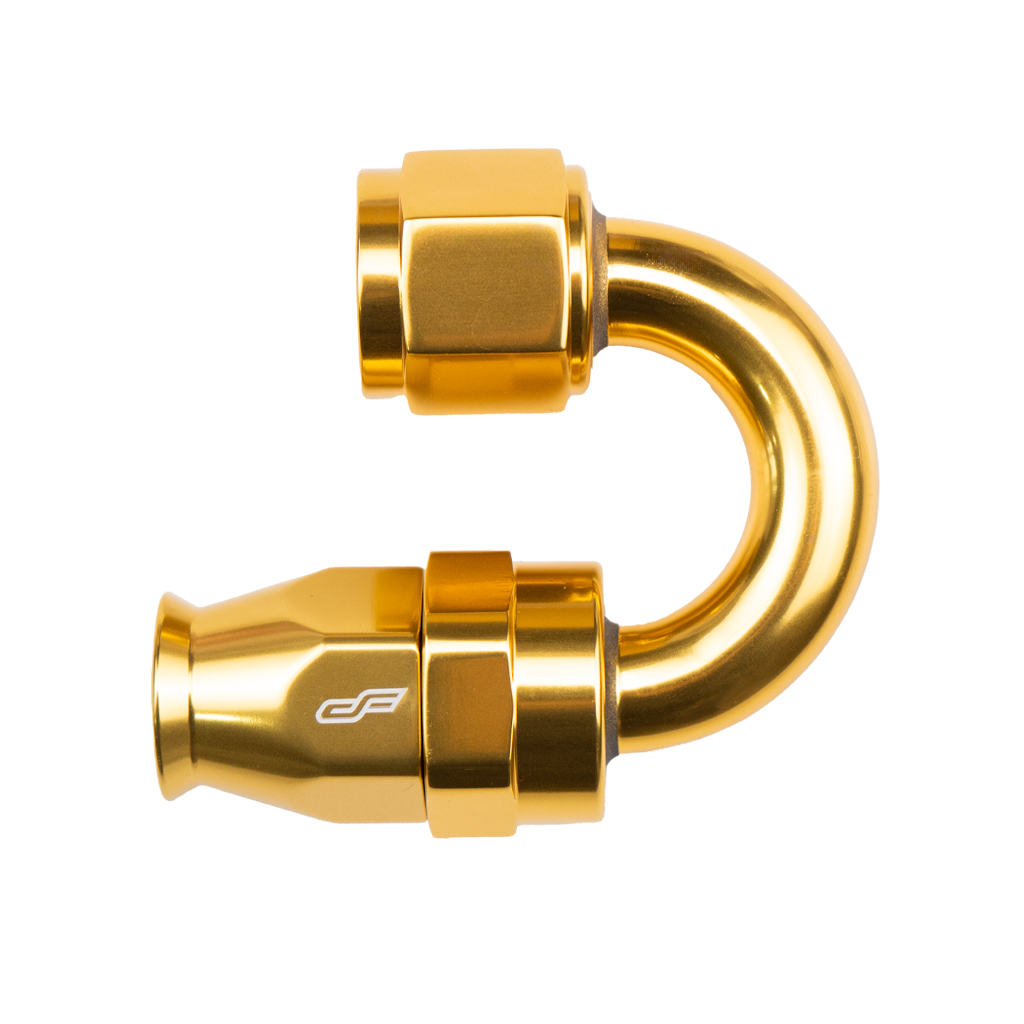 -6 AN 180 Degree Female Aluminum Hose End (PTFE)