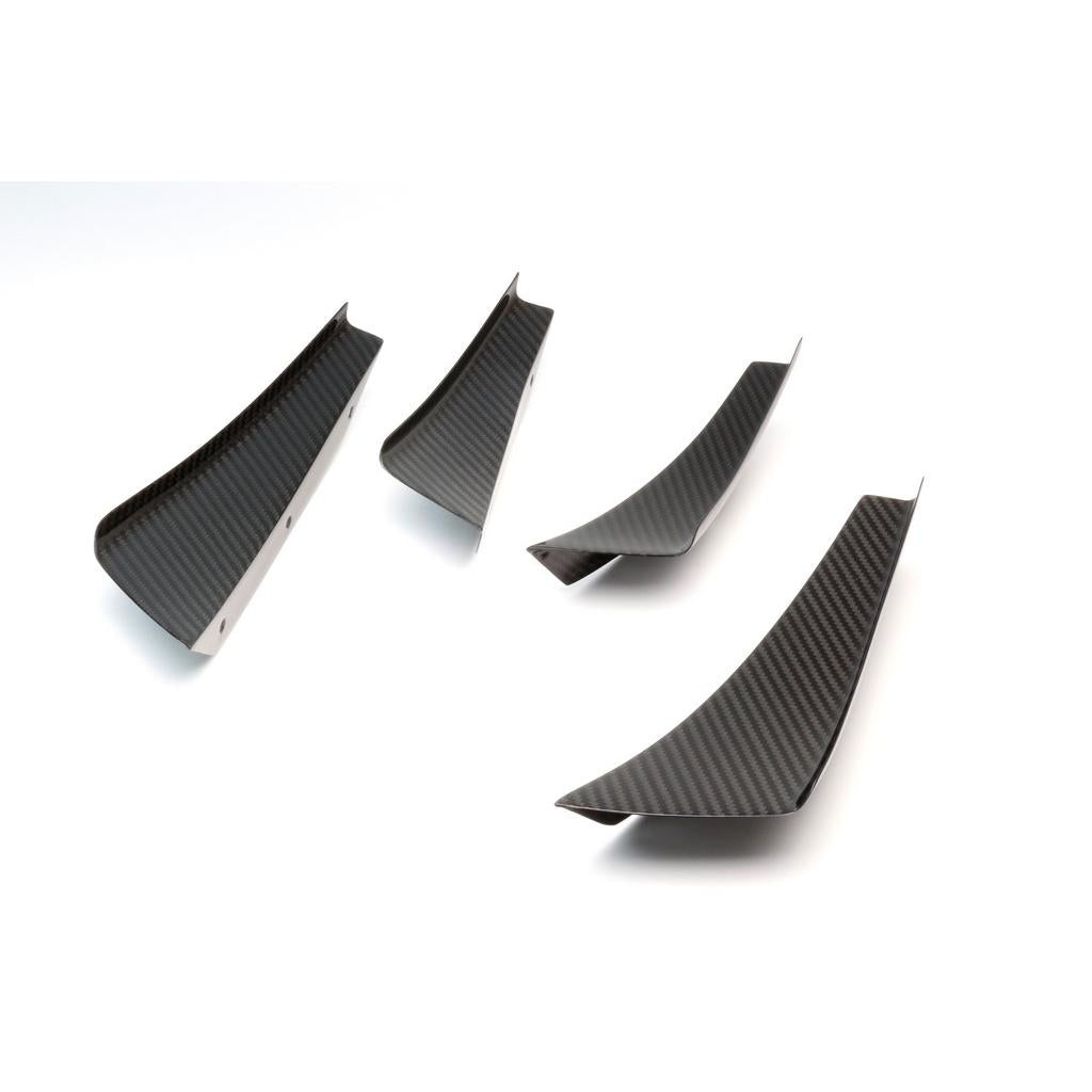 Canards de parachoques delantero de fibra de carbono APR (Honda FK8 Civic Type R 2017-2021)