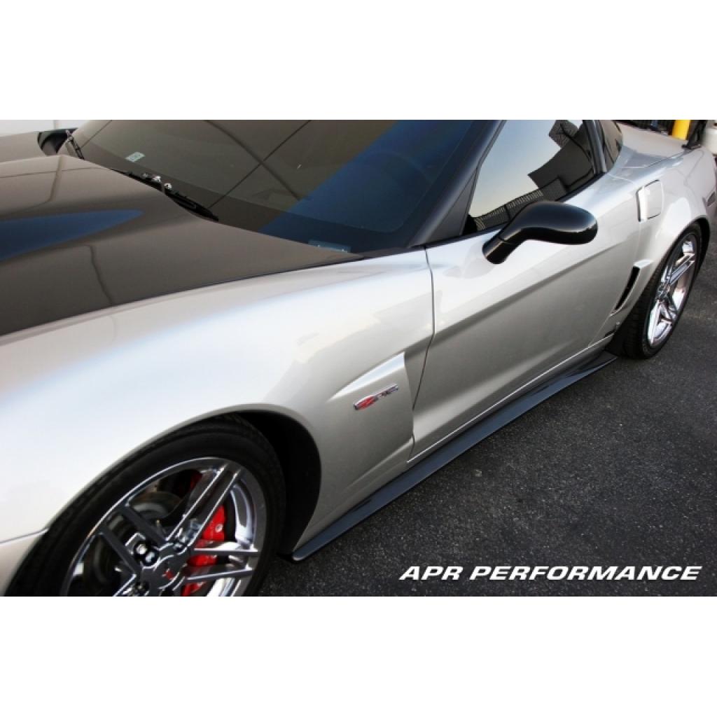 APR カーボンファイバー Side Rocker Extensions/ Side Skirt (2006-2013 シボレー コルベット C6 Z06 and Grand スポーツ) - 2