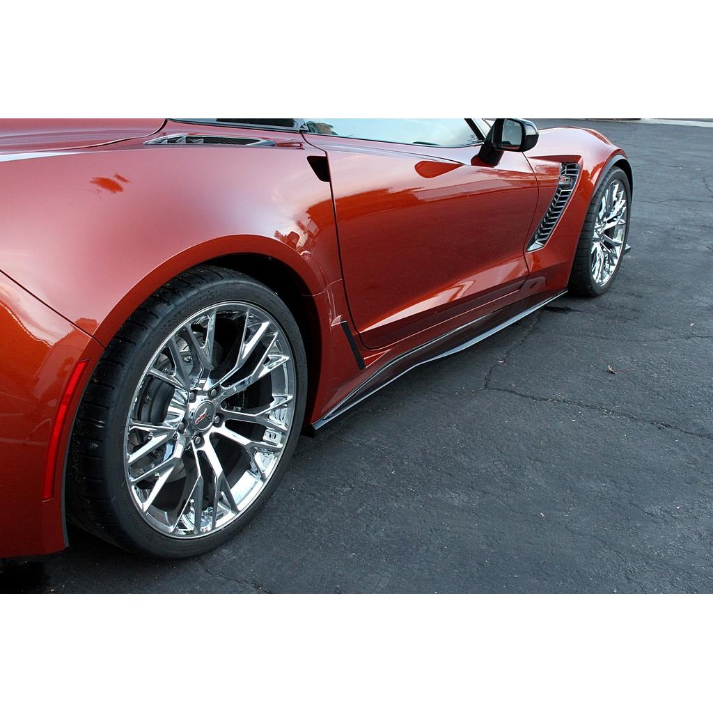 Extensiones de balancines laterales/faldones laterales de fibra de carbono APR (Chevrolet Corvette C7/Z06 2014-19)