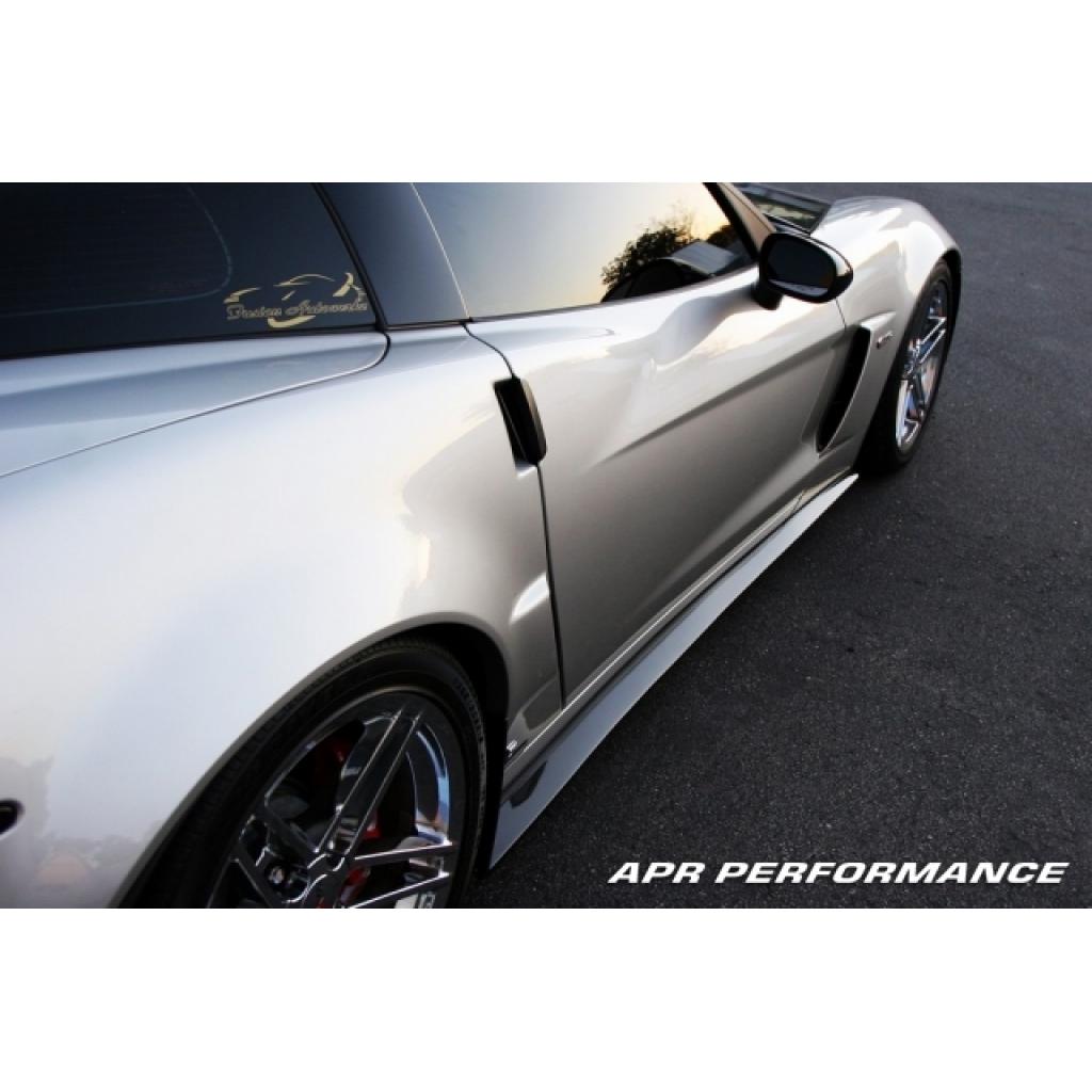 APR カーボンファイバー Side Rocker Extensions/ Side Skirt (2006-2013 シボレー コルベット C6 Z06 and Grand スポーツ) - 4