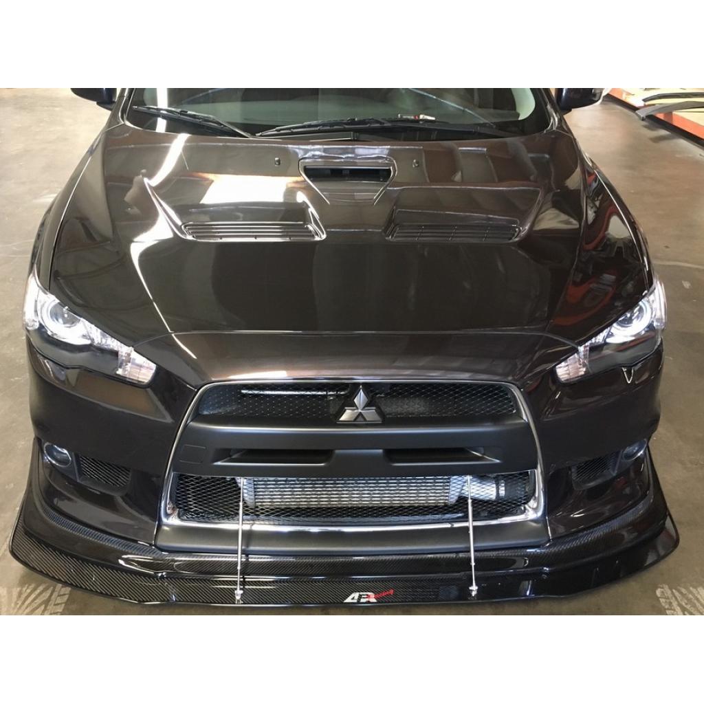 Divisor de viento delantero de fibra de carbono APR (Evo X 2008-2016 con borde APR)