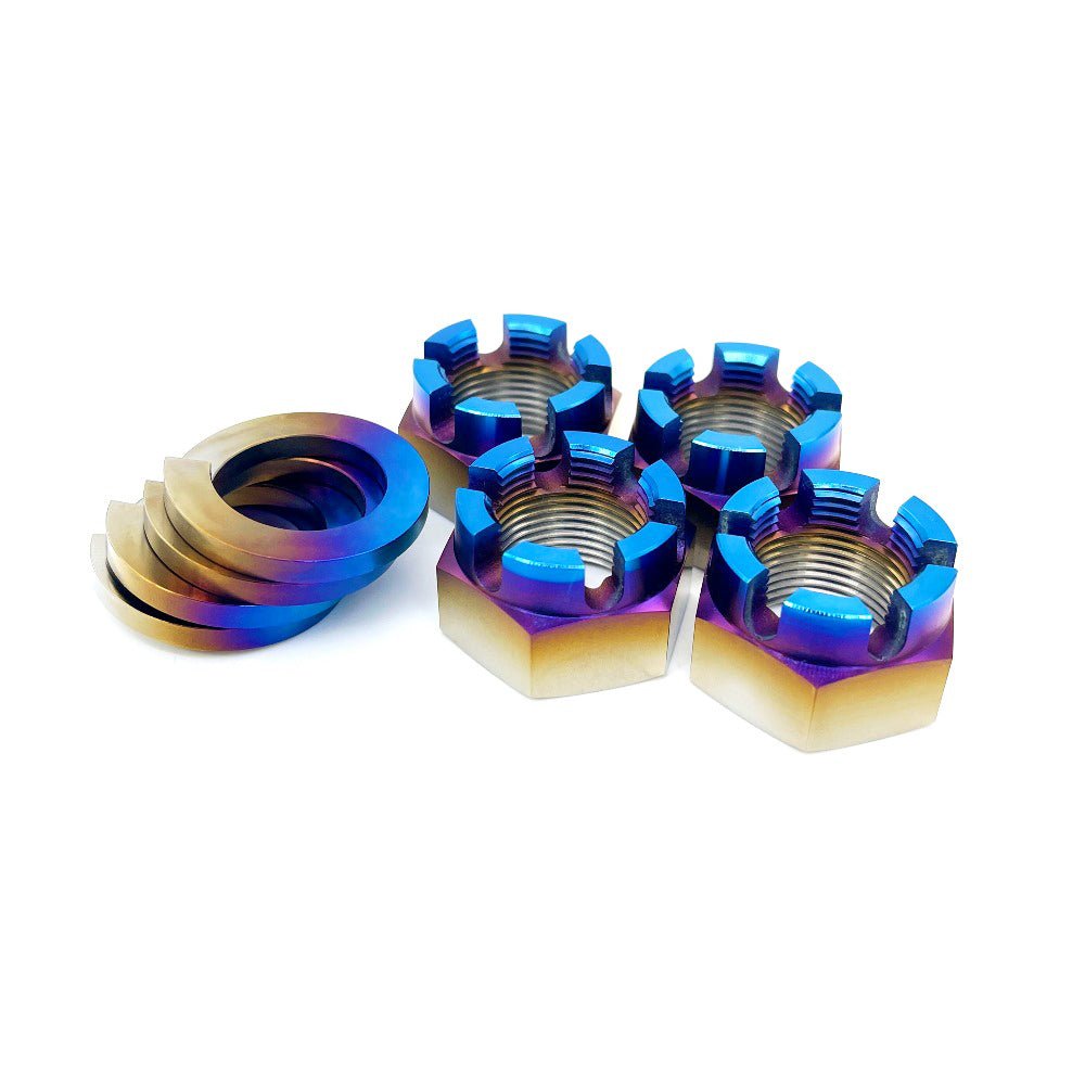 JDC Titanium Axle Nut Kit (Evo/DSM/ Multiple Mitsubishi Applications) - JD Customs U.S.A