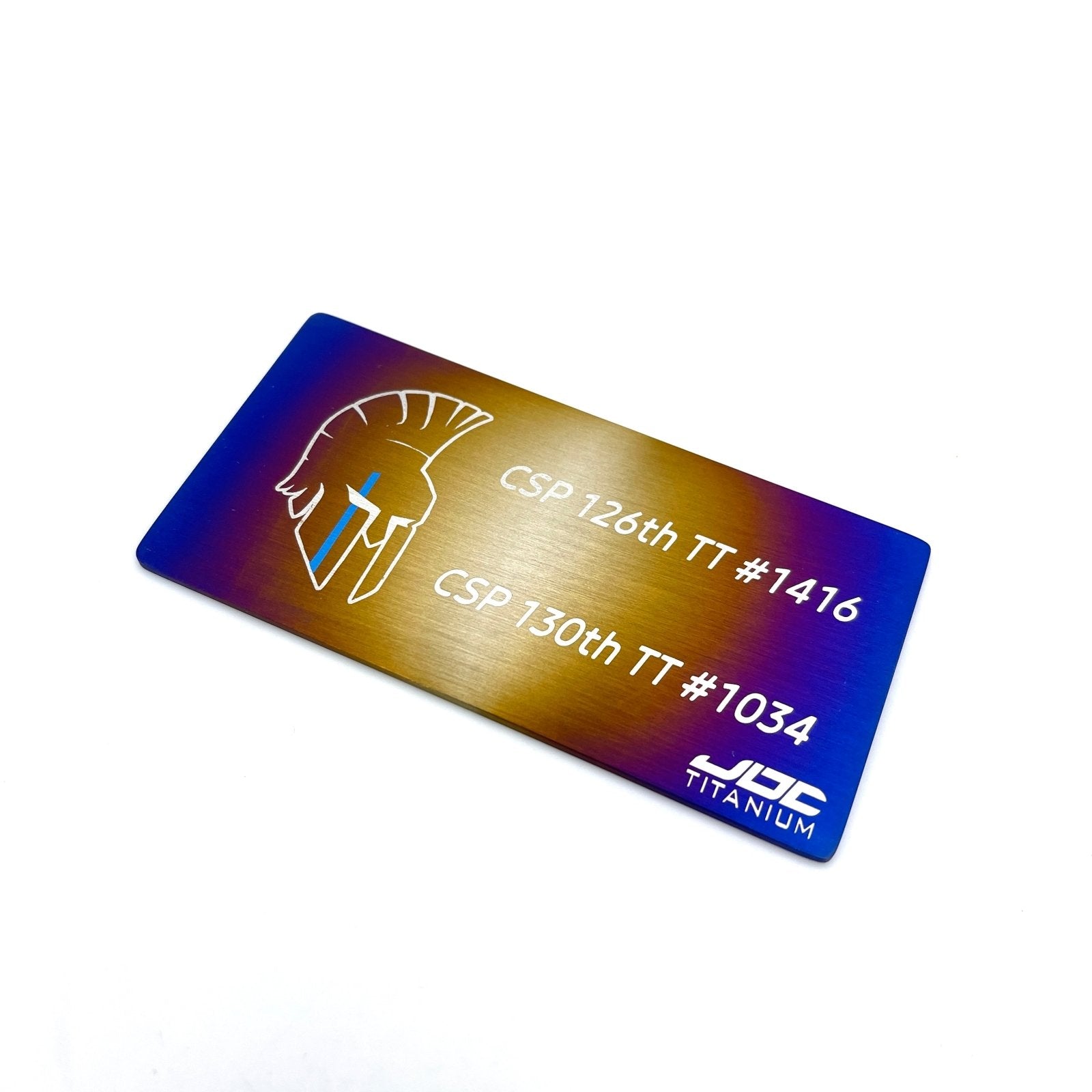 JDC Titanium Custom Badges