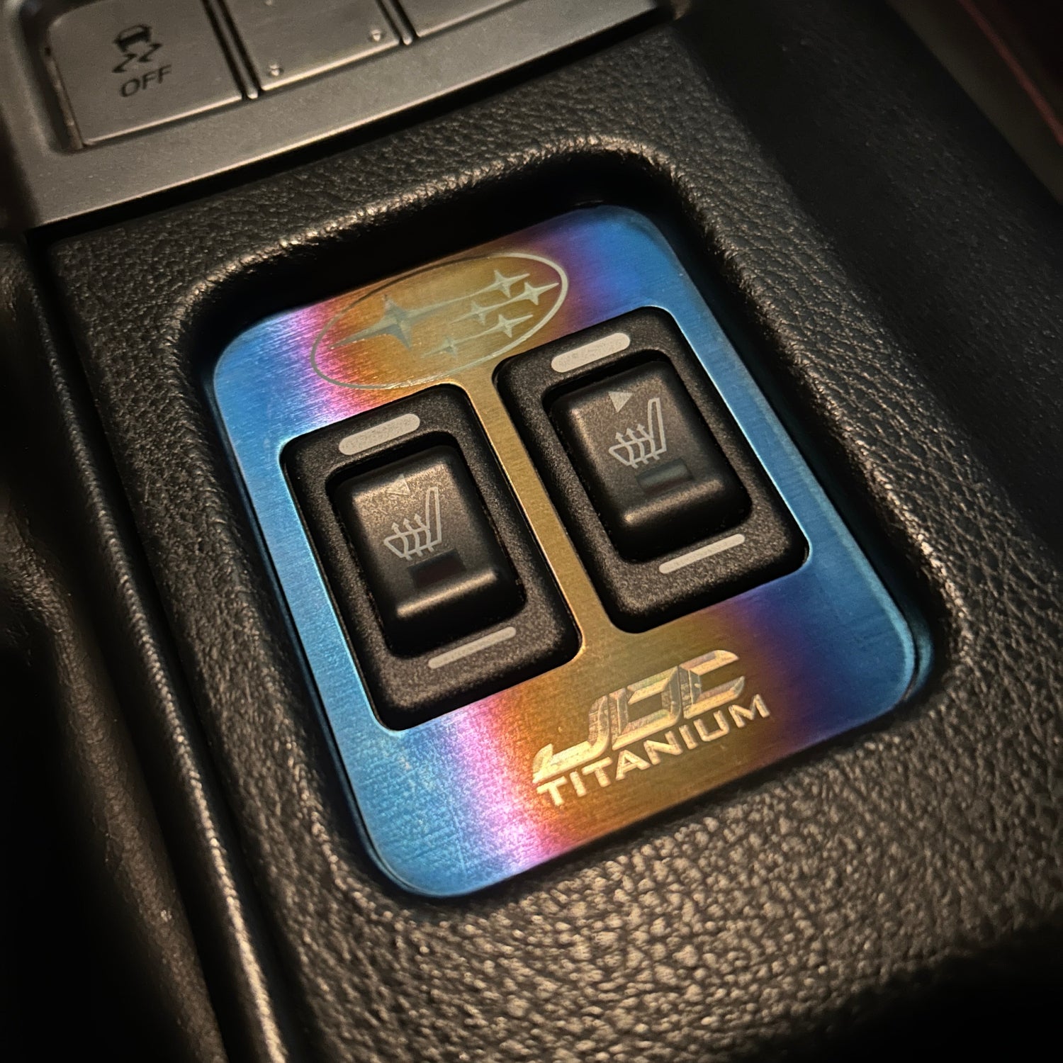 JDC Titanium Heated Seat Control Bezel (13 - 21 FRS/BRZ/86) - JD Customs U.S.A