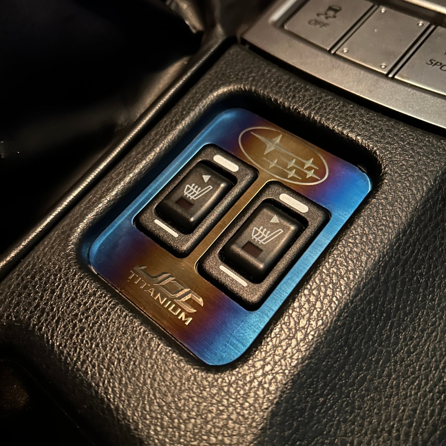 JDC Titanium Heated Seat Control Bezel (13 - 21 FRS/BRZ/86) - JD Customs U.S.A