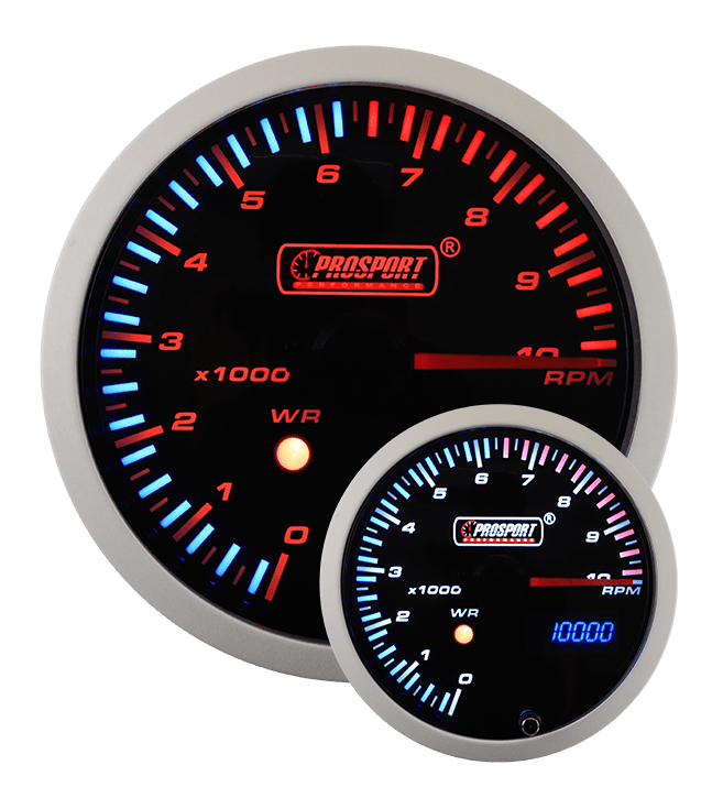 Prosport 3 - 1/3" JDM Electrical Tachometer With Peak/Warning - 1