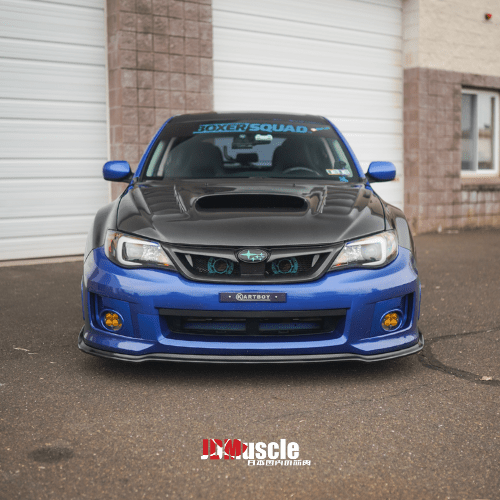 JDMuscle 11-14 WRX/STI CS2 estilo labio delantero de fibra de carbono