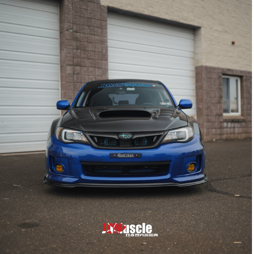 JDMuscle 11-14 WRX/STI CS2 estilo labio delantero de fibra de carbono