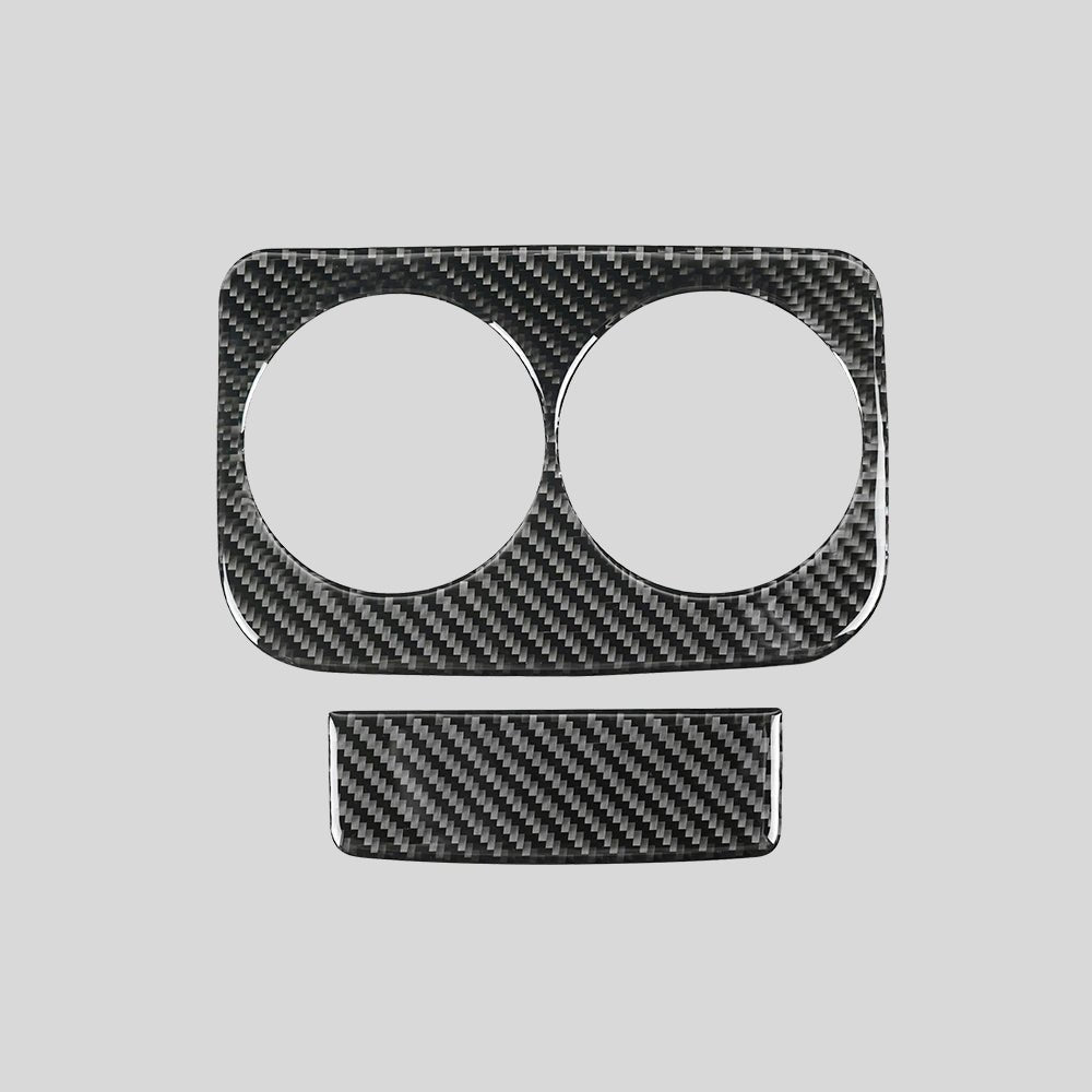 Embellecedor de portavasos para reposabrazos trasero de fibra de carbono JDMuscle P&S Series (WRX/STI 15-21)