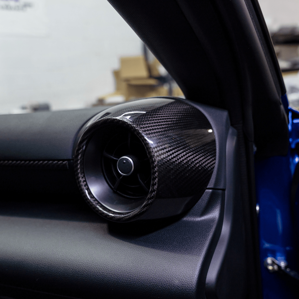 JDMuscle Tanso Dry Carbon Fiber AC Vent Covers w/ Gloss Finish 2PC (22-25 BRZ/GR86)