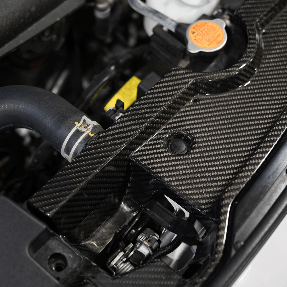 JDMuscle Pre-Preg Carbon Fiber Radiator Shroud | 2022-2026 Subaru WRX