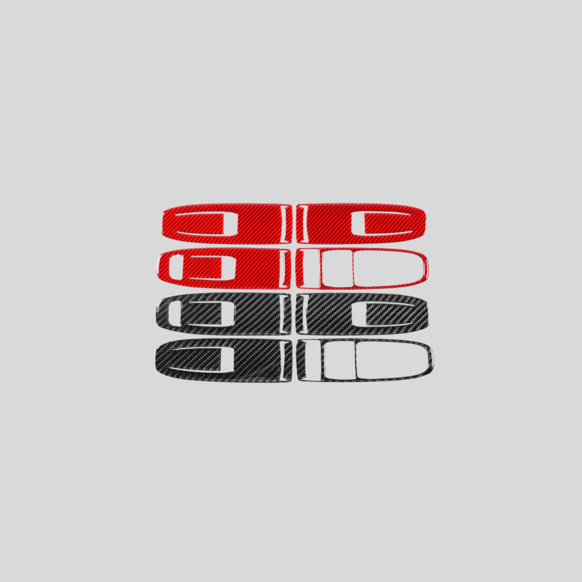 JDMuscle Carbon Fiber Window Switch Trim Covers 4 PC (2022-2025 Subaru WRX)
