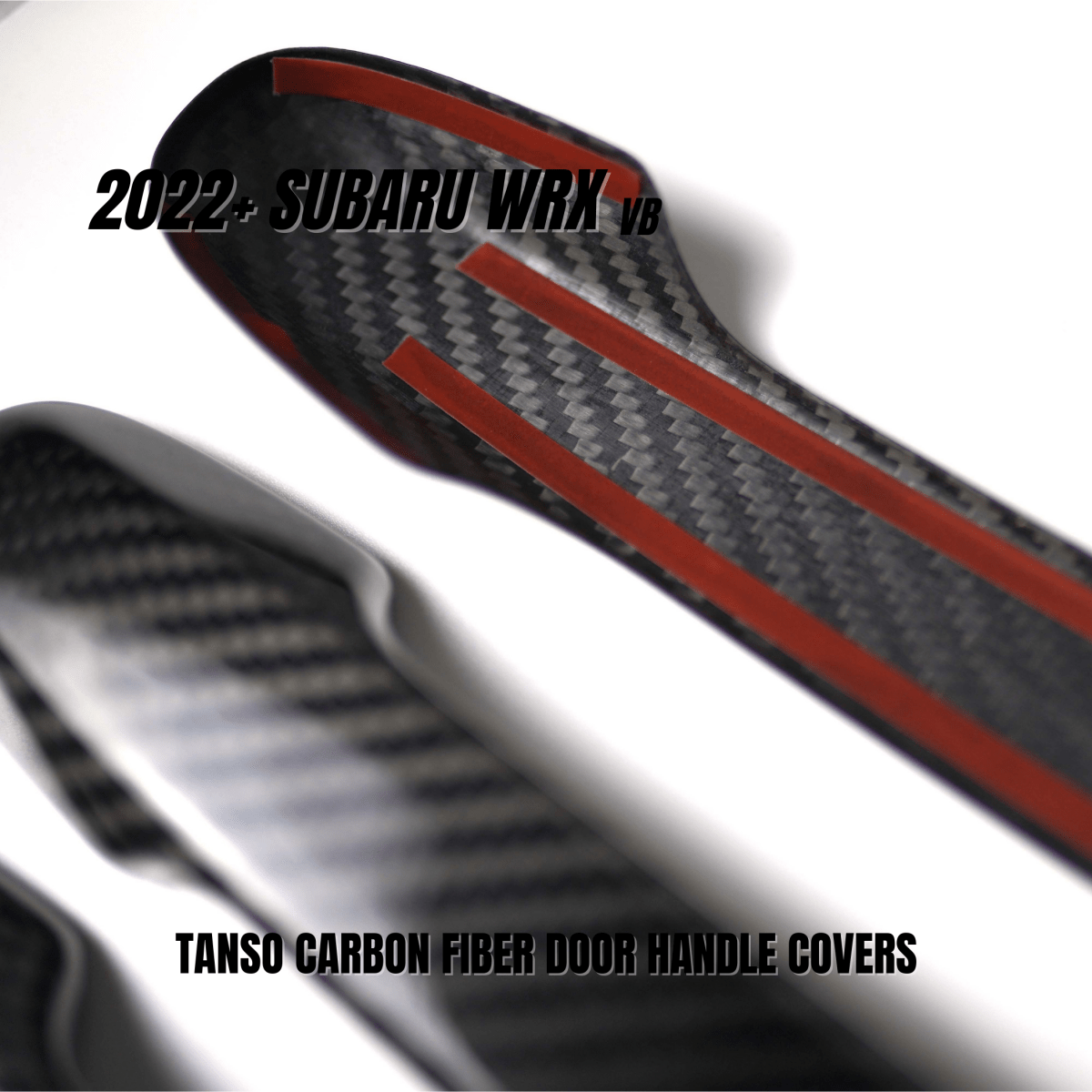 Cubiertas para manijas de puerta de fibra de carbono seca JDMuscle Tanso con acabado brillante (WRX 2022-2025)