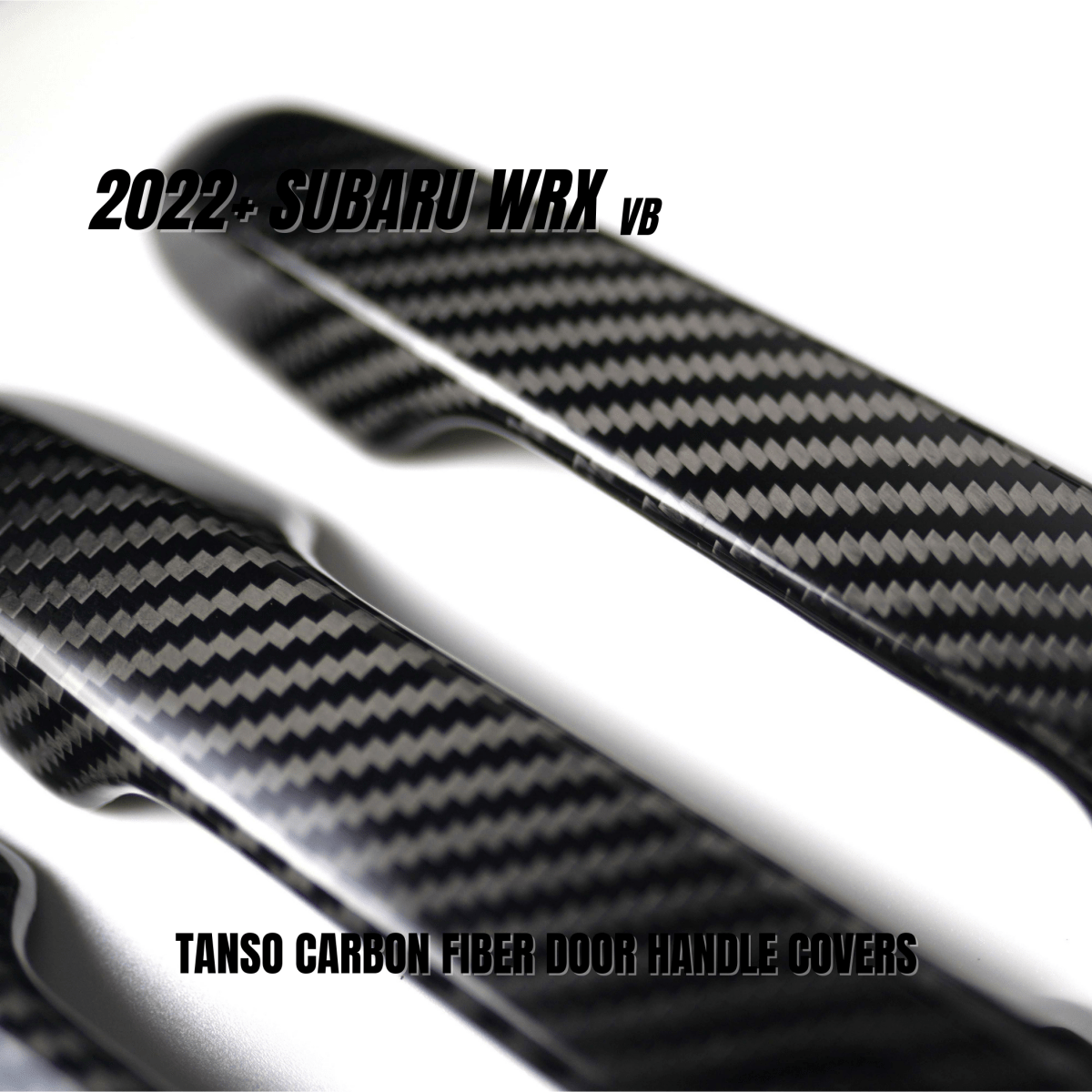 Cubiertas para manijas de puerta de fibra de carbono seca JDMuscle Tanso con acabado brillante (WRX 2022-2025)